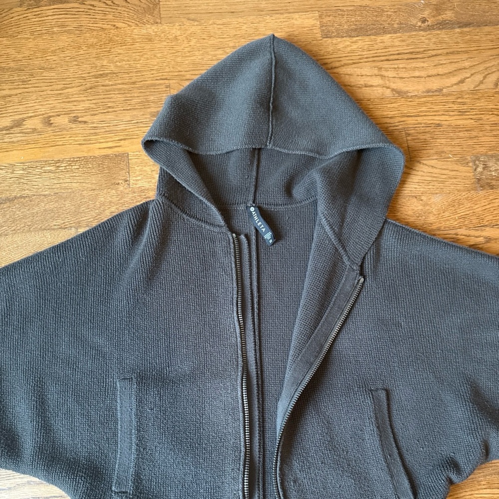 Athleta Women’s Knit hooded sweater Olive XS